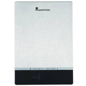 Digitální kuchyňská váha MasterPro BGMP-9058 / 22,5 x 15 cm / 0 - 5 kg / stříbrná / černá