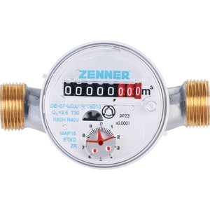 Bytový vodoměr na studenou vodu Zenner ETKD Q3=2,5 / PN 16