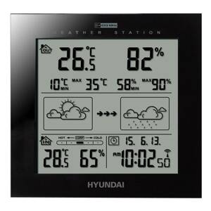 Bezdrátová meteorologická stanice Hyundai WS 2244 B / -20 do +50 °C / 30 m / černá