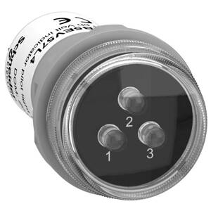 Schneider XB5EV57L4 Signálka pro sledování 3 fází / 3x bílé LED